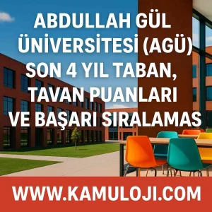 Abdullah Gül Üniversitesi (AGÜ) Taban Puanları ve Başarı Sıralamaları