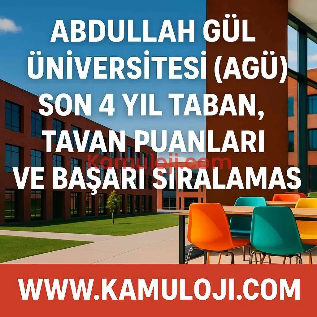Abdullah Gül Üniversitesi (AGÜ) Taban Puanları ve Başarı Sıralamaları