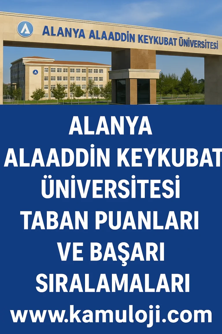Alanya Alaaddin Keykubat Üniversitesi Taban Puanları ve Başarı Sıralamaları