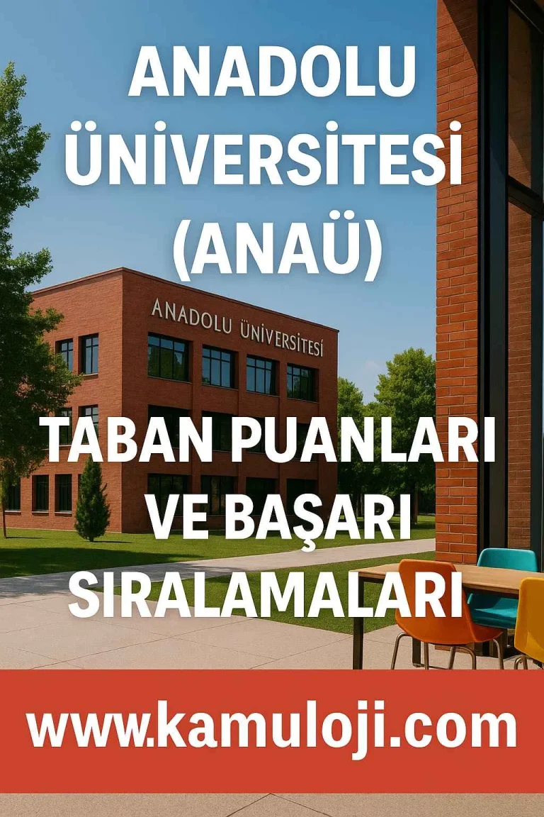 Anadolu Üniversitesi (ANAÜ) Taban Puanları ve Başarı Sıralamaları