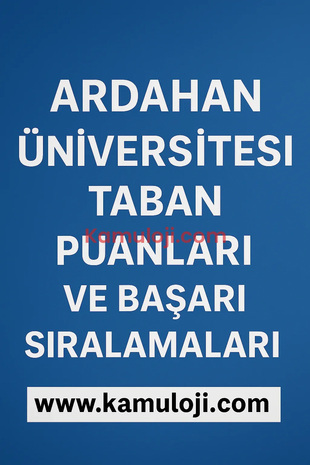 Ardahan Üniversitesi (ARÜ) Taban Puanları ve Başarı Sıralamaları