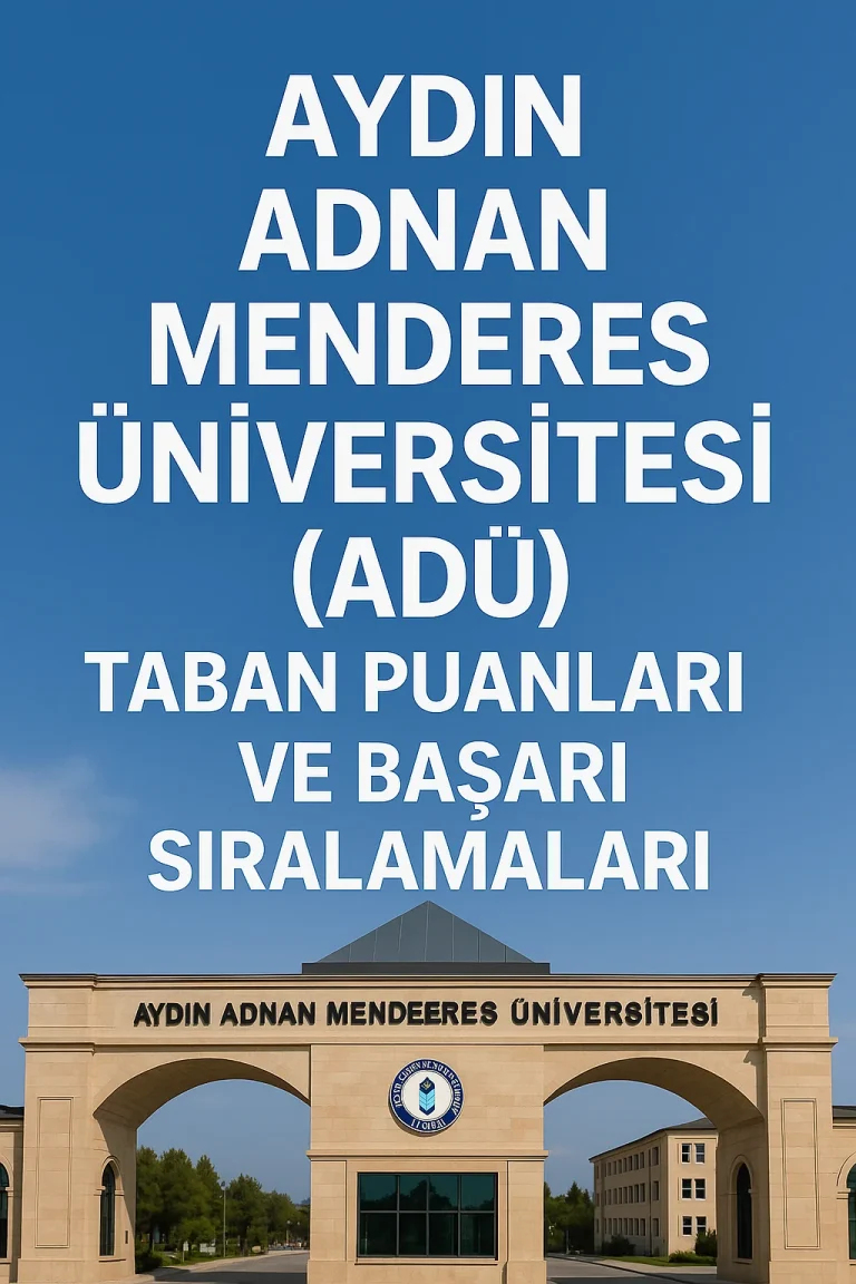 Aydın Adnan Menderes Üniversitesi (ADÜ) Taban Puanları ve Başarı Sıralamaları