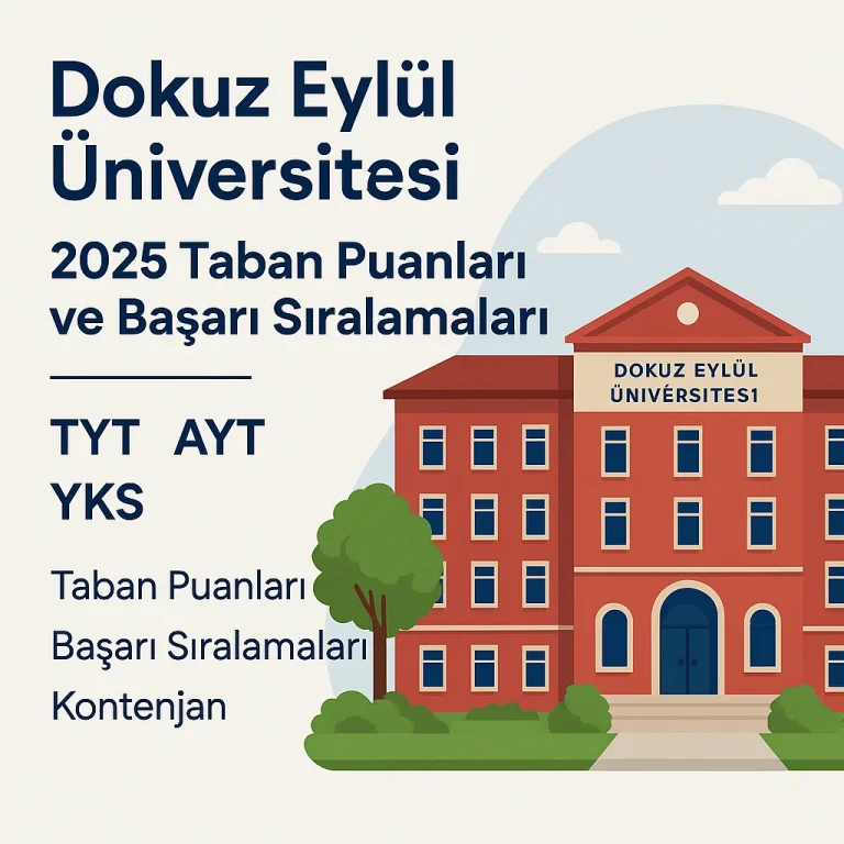 İzmir Dokuz Eylül Üniversitesi (DEÜ) Taban Puanları ve Başarı Sıralamaları