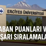 Erciyes Üniversitesi (ERÜ) Taban Puanları ve Başarı Sıralamaları