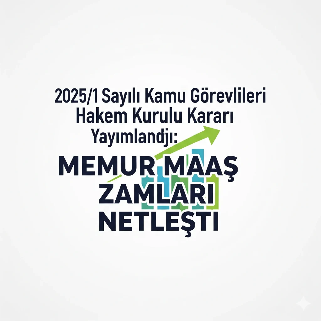 2025/1 Sayılı Kamu Görevlileri Hakem Kurulu Kararı Yayımlandı: Memur Maaş Zamları Netleşti
