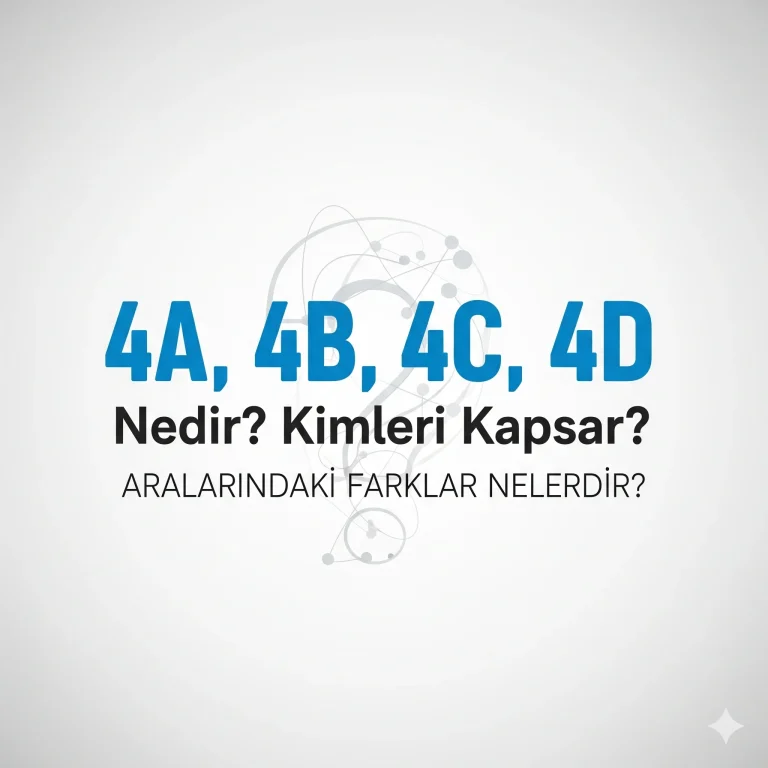4A, 4B, 4C, 4D Nedir? Kimleri Kapsar? Aralarındaki Farklar Nelerdir?