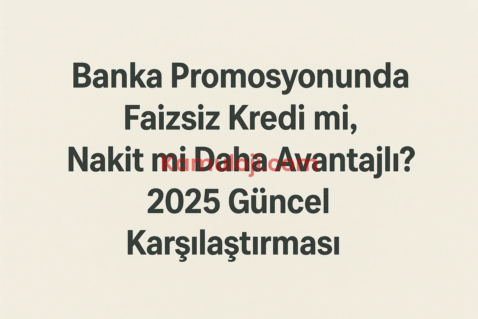 Banka Promosyonunda Faizsiz Kredi mi, Nakit mi Daha Avantajlı?