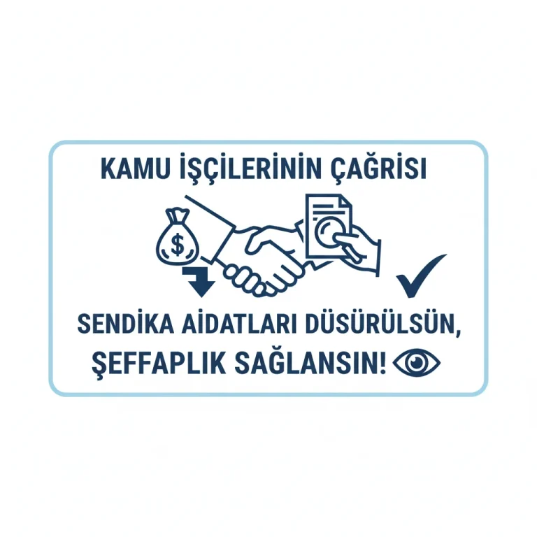 Kamu İşçilerinin Çağrısı: Sendika Aidatları Düşürülsün, Şeffaflık Sağlansın!