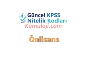 KPSS Önlisans Nitelik Kodları