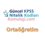 KPSS Ortaöğretim Nitelik Kodları